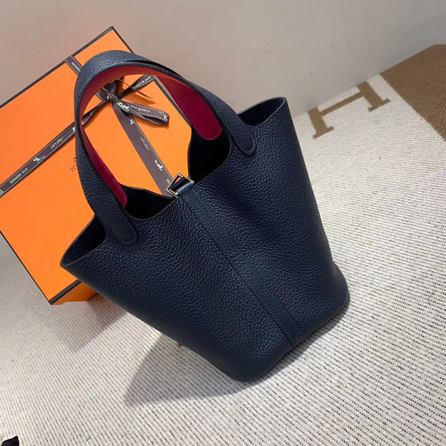 エルメス ピコタンロックエクラMM ローズティリアン/ブルードプリュス クレマンス シルバー金具