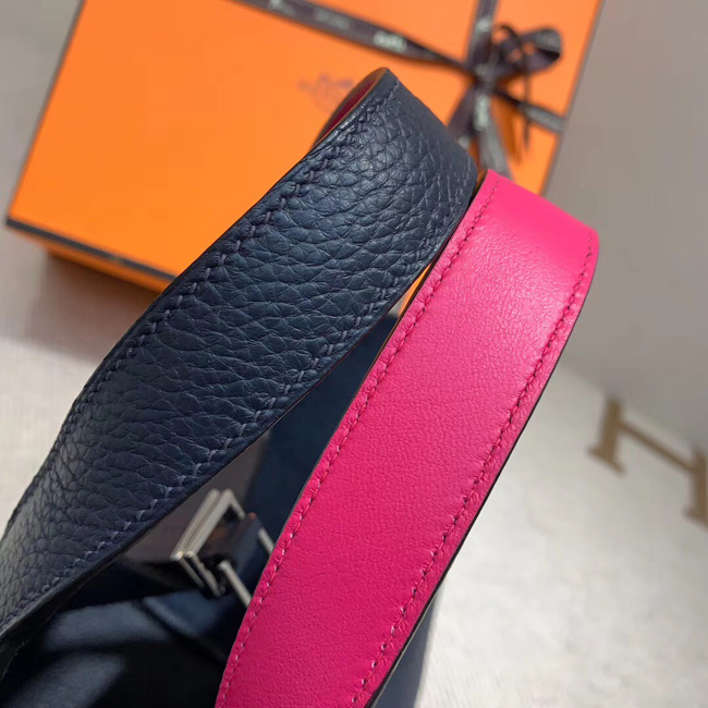エルメス ピコタンロックエクラMM ローズティリアン/ブルードプリュス クレマンス シルバー金具