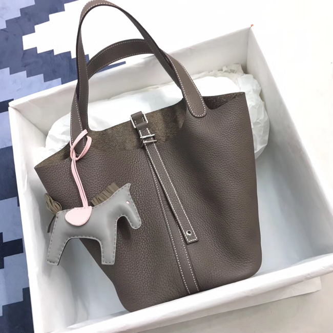 エルメス ピコタンロックPM エトゥープ クレマンス シルバー金具