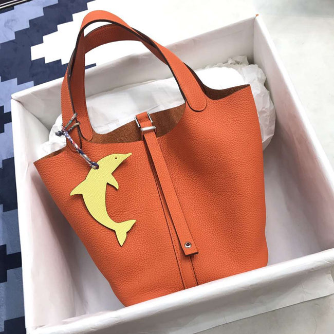 エルメス ピコタンロックPM オレンジ クレマンス シルバー金具