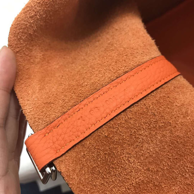 エルメス ピコタンロックPM オレンジ クレマンス シルバー金具