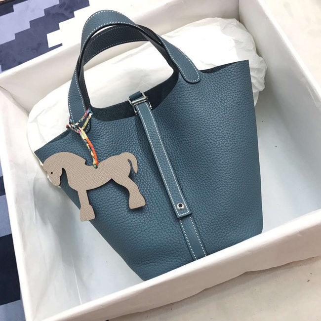 エルメス ピコタンロックPM ブルージーン クレマンス シルバー金具