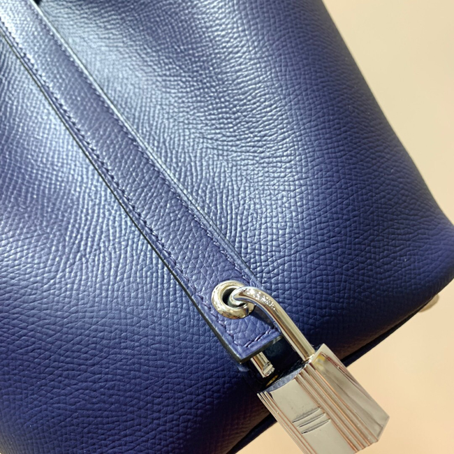 エルメス ピコタンロックPM ブルートンペット ヴォーエプソン シルバー金具
