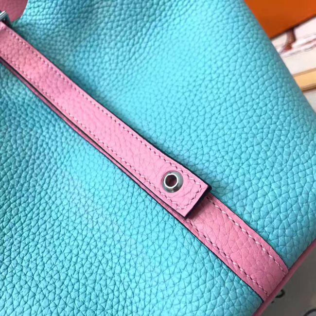 エルメス ピコタンロックエクラPM ピンク/ブルーアトール クレマンス シルバー金具