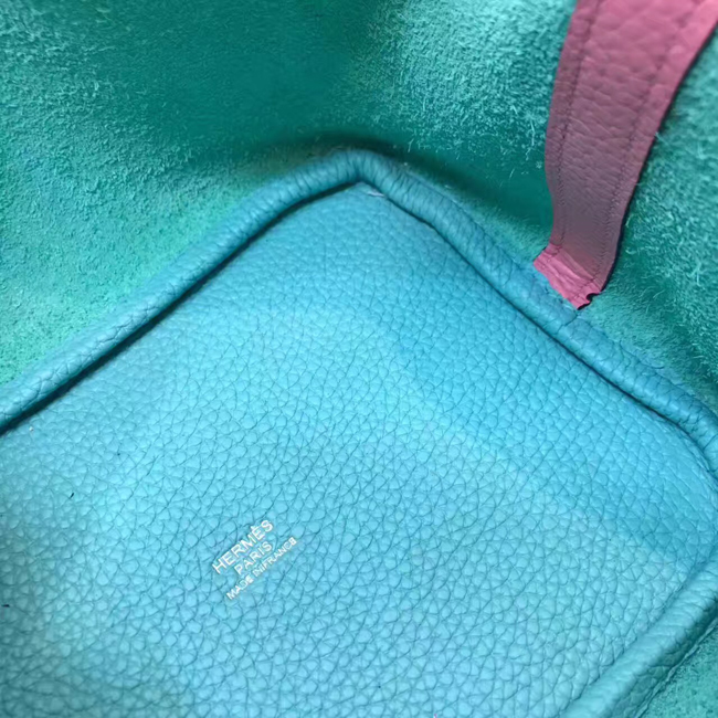 エルメス ピコタンロックエクラPM ピンク/ブルーアトール クレマンス シルバー金具