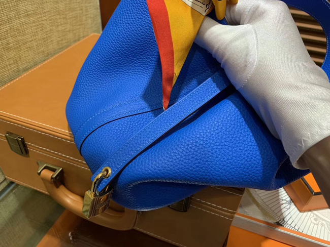 エルメス ピコタンロックMM ブルーエレクトリック クレマンス ゴールド金具