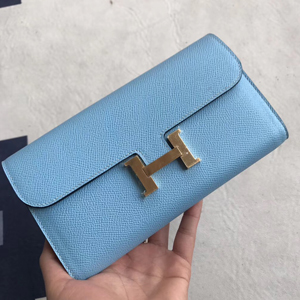 エルメス コンスタンスロング ブルーパラダイス ヴォーエプソン ゴールド金具