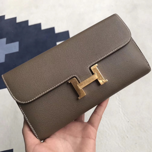 エルメス コンスタンスロング エトゥープ ヴォーエプソン ゴールド金具