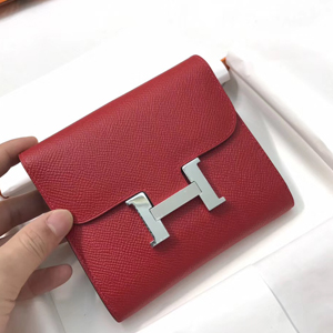 エルメス コンスタンス コンパクト ルージュグレナ ヴォーエプソン シルバー金具