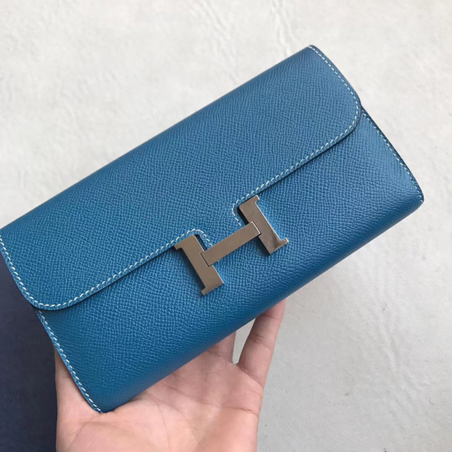エルメス コンスタンスロング コバルト ヴォーエプソン シルバー金具
