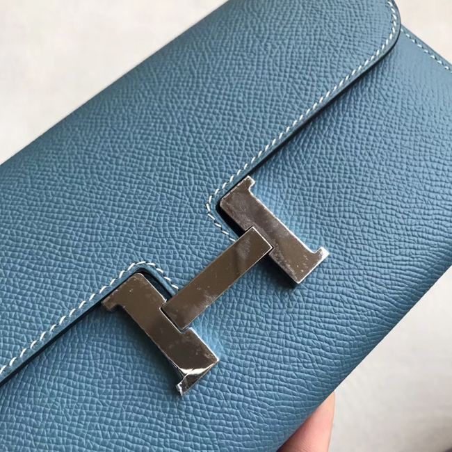 エルメス コンスタンスロング ブルージーン ヴォーエプソン シルバー金具
