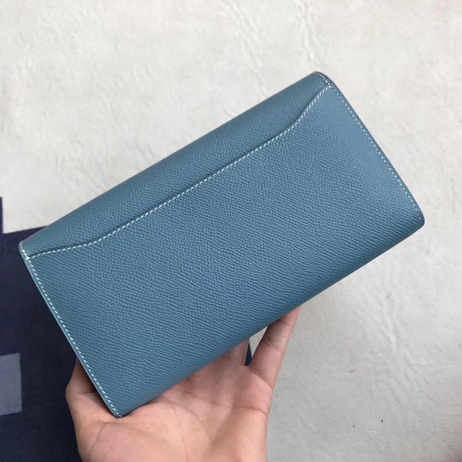 エルメス コンスタンスロング ブルージーン ヴォーエプソン シルバー金具