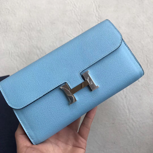 エルメス コンスタンスロング ブルーパラダイス ヴォーエプソン シルバー金具