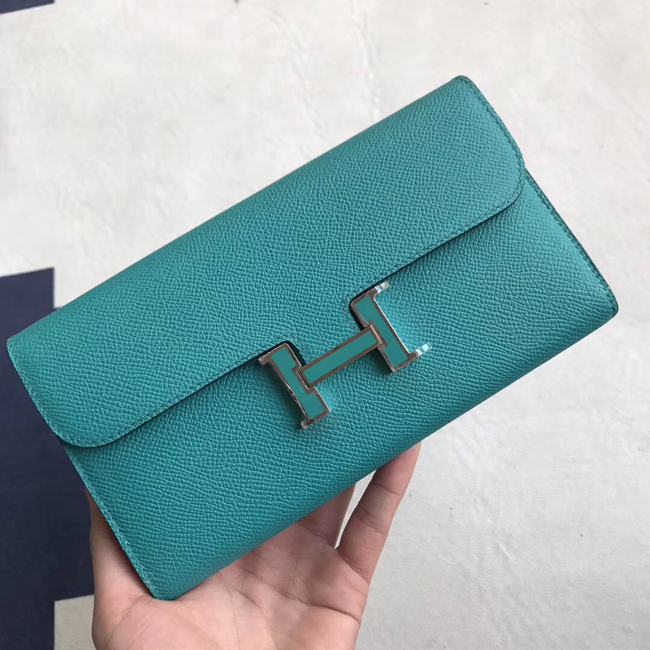 エルメス コンスタンスロング ブルーパオン ヴォーエプソン シルバー金具