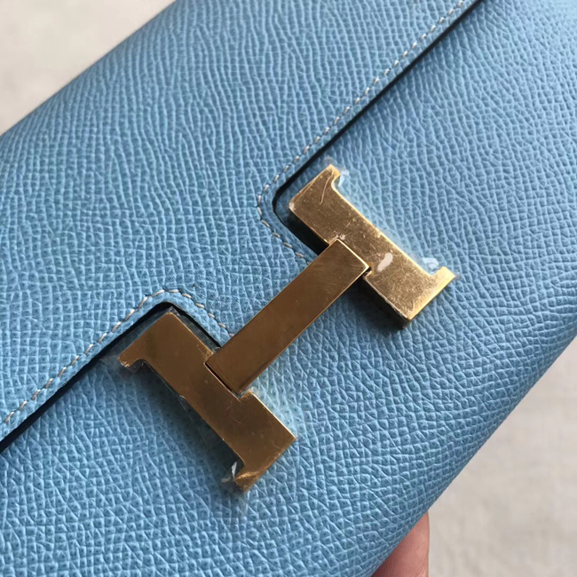 エルメス コンスタンスロング ブルーパラダイス ヴォーエプソン ゴールド金具