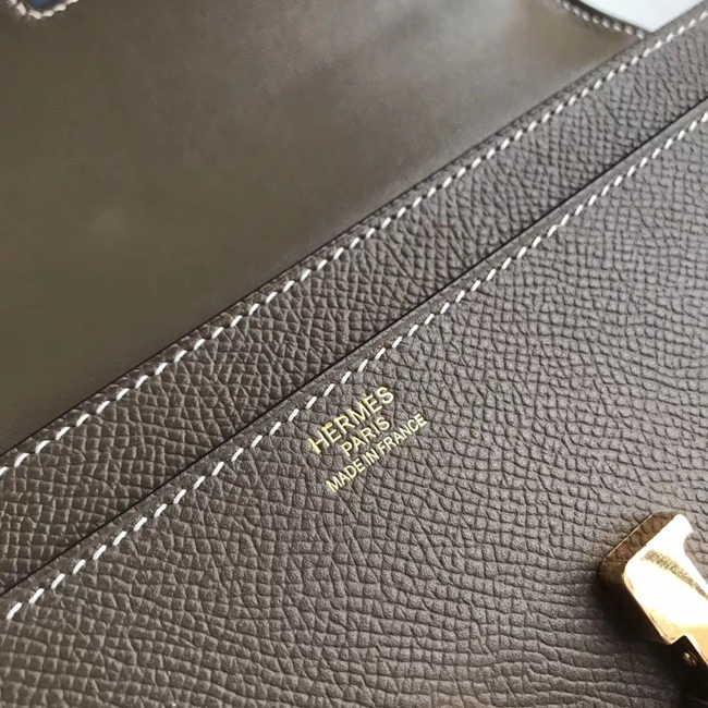 エルメス コンスタンスロング エトゥープ ヴォーエプソン ゴールド金具
