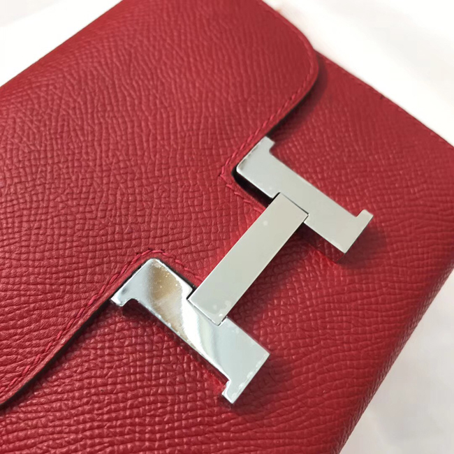 エルメス コンスタンス コンパクト ルージュグレナ ヴォーエプソン シルバー金具