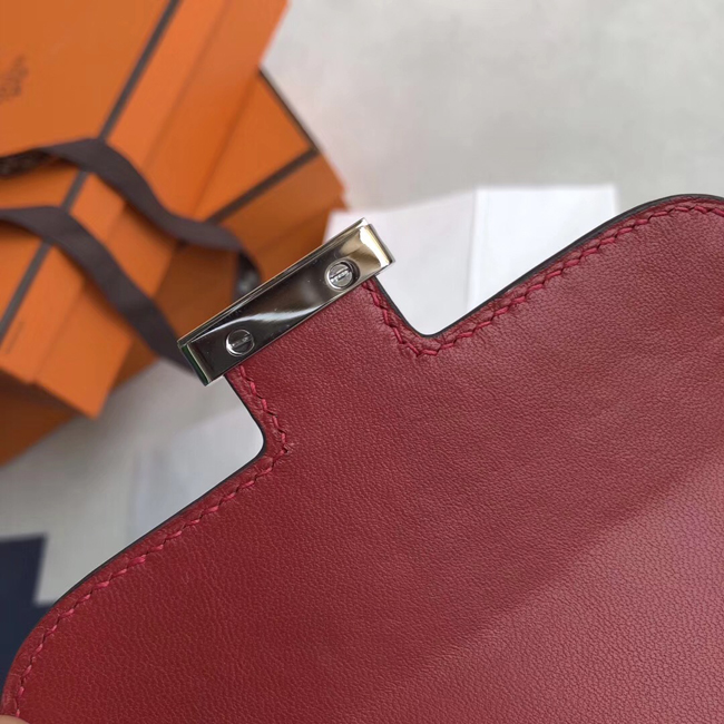 エルメス コンスタンス コンパクト ルージュグレナ ヴォーエプソン シルバー金具