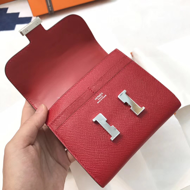 エルメス コンスタンス コンパクト ルージュグレナ ヴォーエプソン シルバー金具