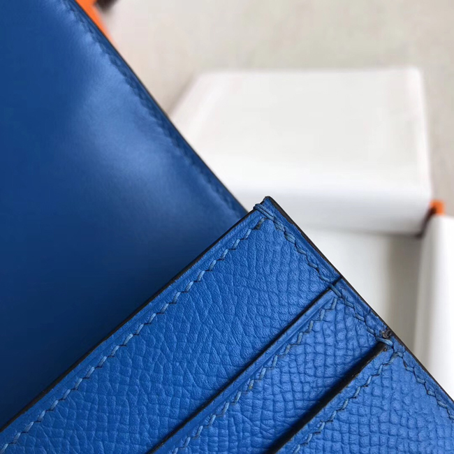 エルメス コンスタンス コンパクト ブルーエレクトリック ヴォーエプソン ゴールド金具