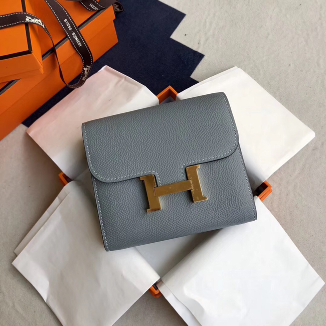 エルメス コンスタンス コンパクト ブルーラン ヴォーエプソン ゴールド金具