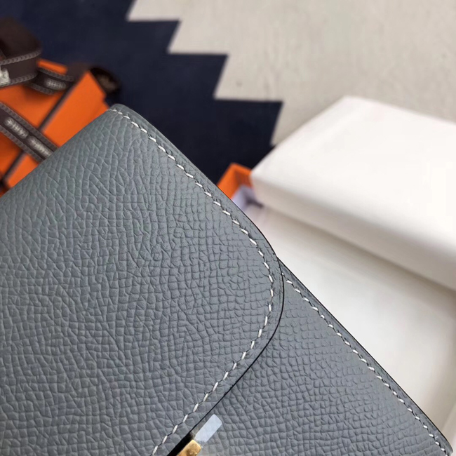 エルメス コンスタンス コンパクト ブルーラン ヴォーエプソン ゴールド金具