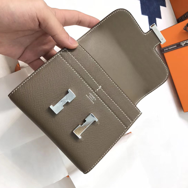 エルメス コンスタンス コンパクト エトゥープ ヴォーエプソン シルバー金具