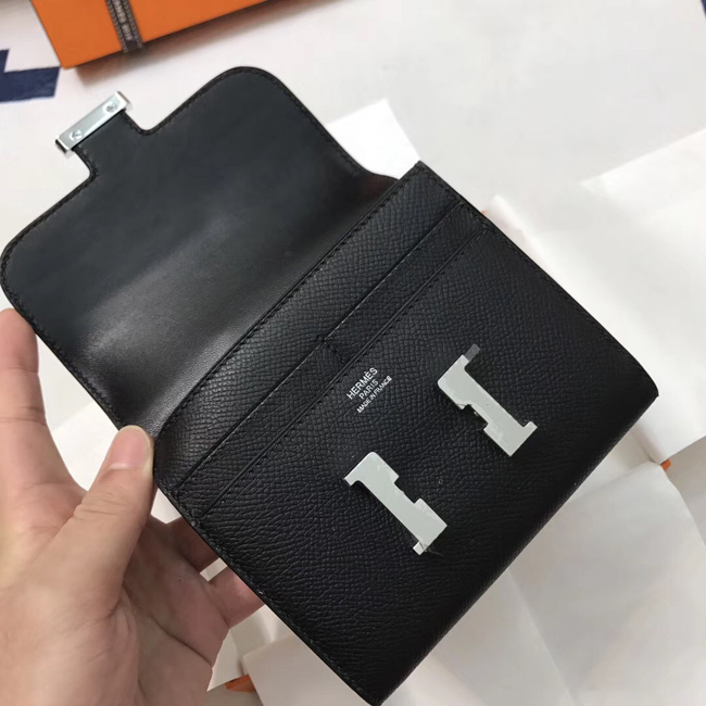 エルメス コンスタンス コンパクト ブラック ヴォーエプソン シルバー金具