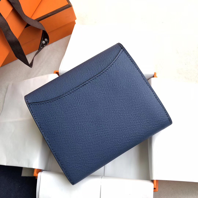エルメス コンスタンス コンパクト ブルーアガット ヴォーエプソン シルバー金具