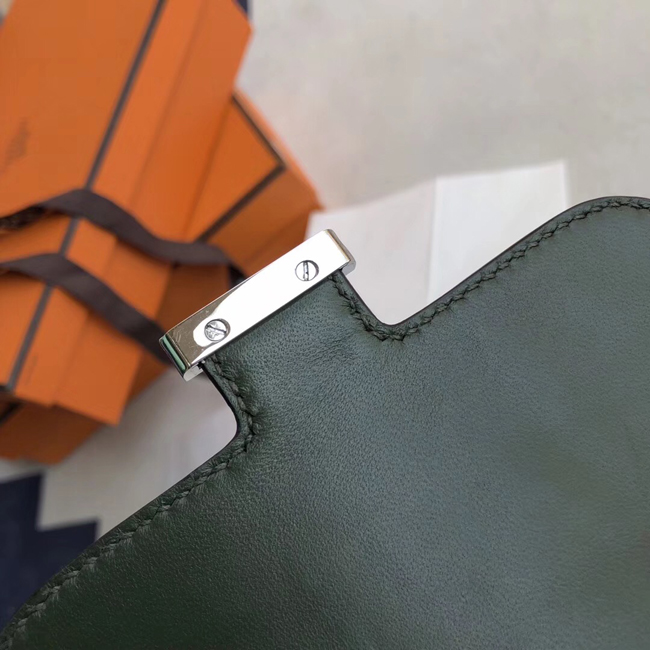 エルメス コンスタンス コンパクト ヴェールアングレ ヴォーエプソン シルバー金具