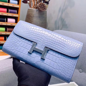エルメス コンスタンスロング ブルーラン クロコダイル シルバー金具