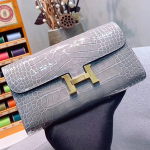 エルメス コンスタンスロング セージ クロコダイル ゴールド金具